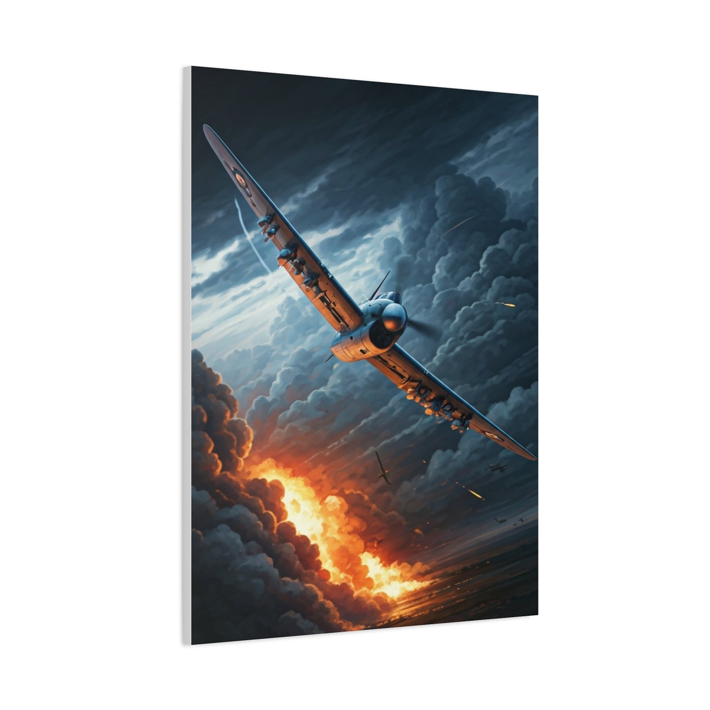 Firestorm Wing Dive Battle Scene Wall Art & Canvas Prints
