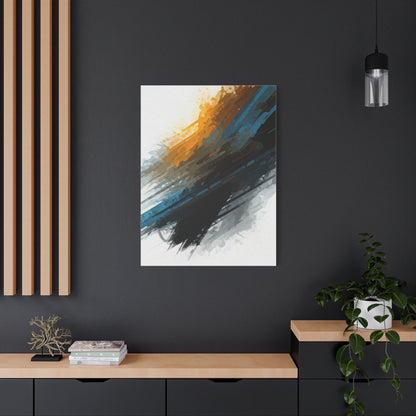Gold and Blue Motion Abstract Wall Art & Canvas Prints