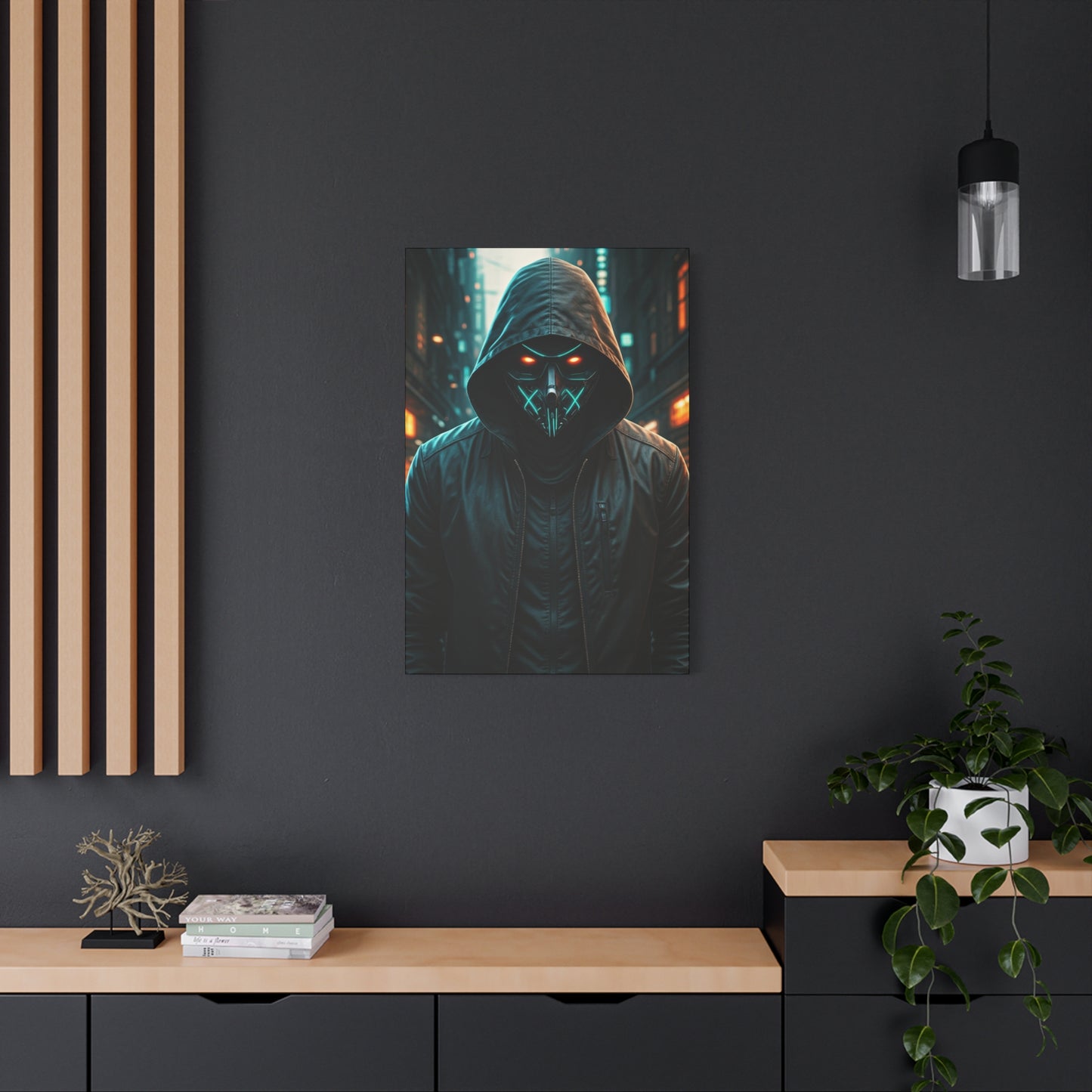 Neon Masked Vigilante Wall Art & Canvas Prints