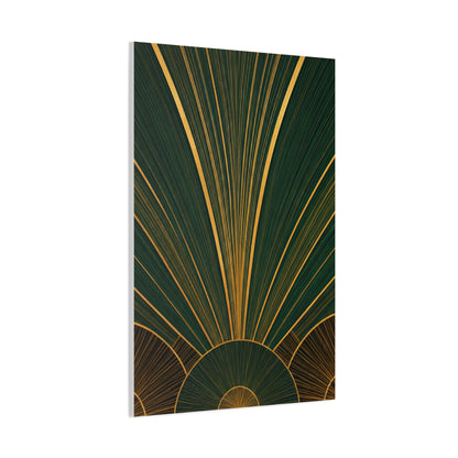 Emerald Deco Fanburst Wall Art & Canvas Prints