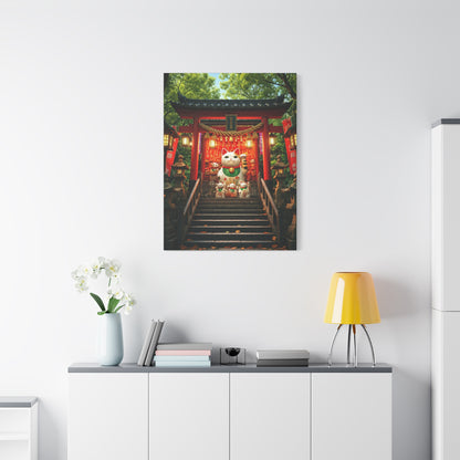 Fortune Cat Shrine Wall Art & Canvas Prints