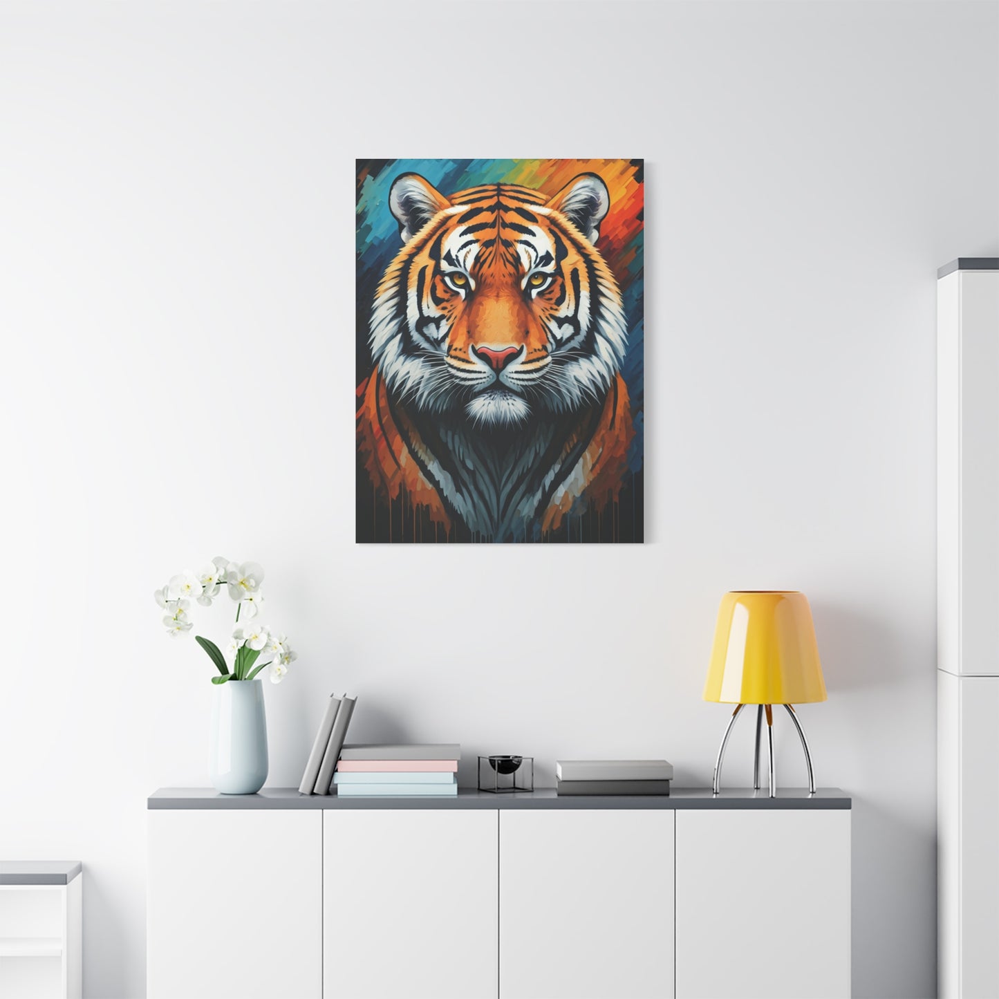 Fierce Ember Tiger Wall Art & Canvas Print