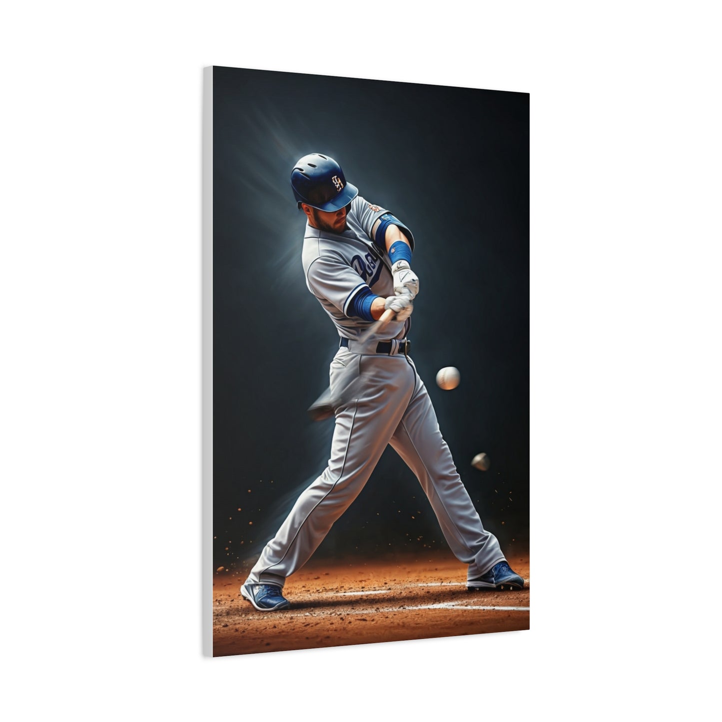 Baseball Impact Swing Close Action Wall Art & Canvas Prints