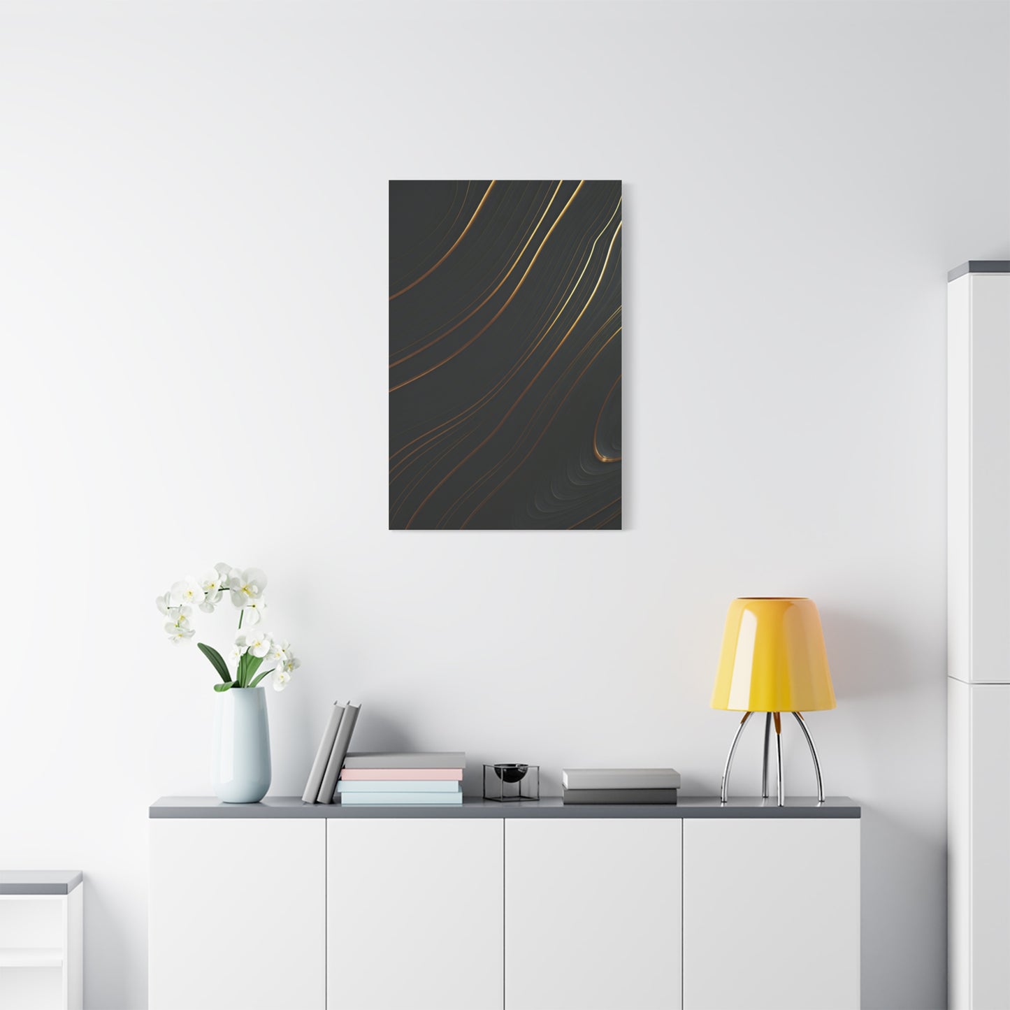 Golden Trace Minimalist Wall Art & Canvas Prints
