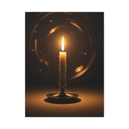 Candlelight Serenity Minimal Wall Art & Canvas Prints