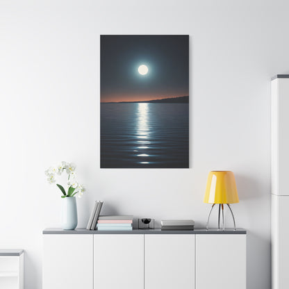 Moonlit Reflection Over Silent Waters Wall Art & Canvas Prints