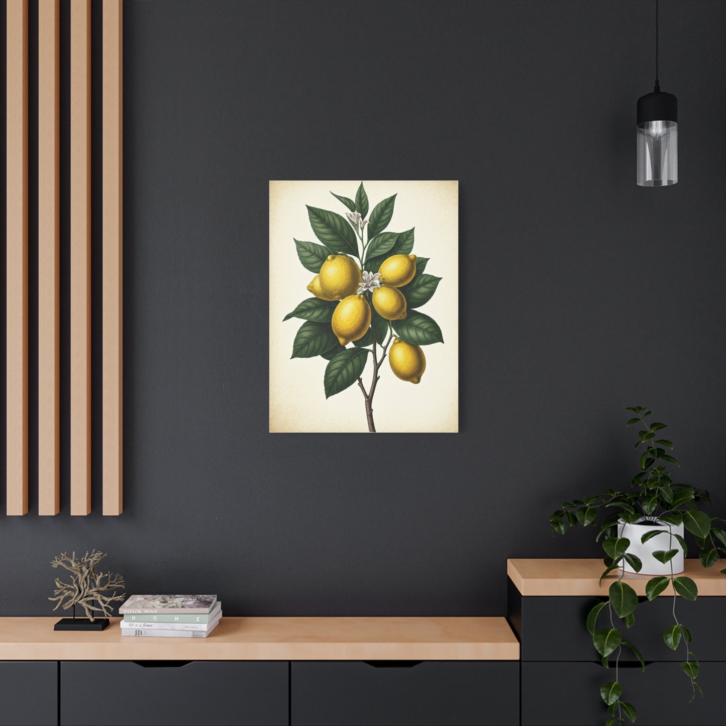 Lemon Branch Illustration Wall Art & Canvas Prints
