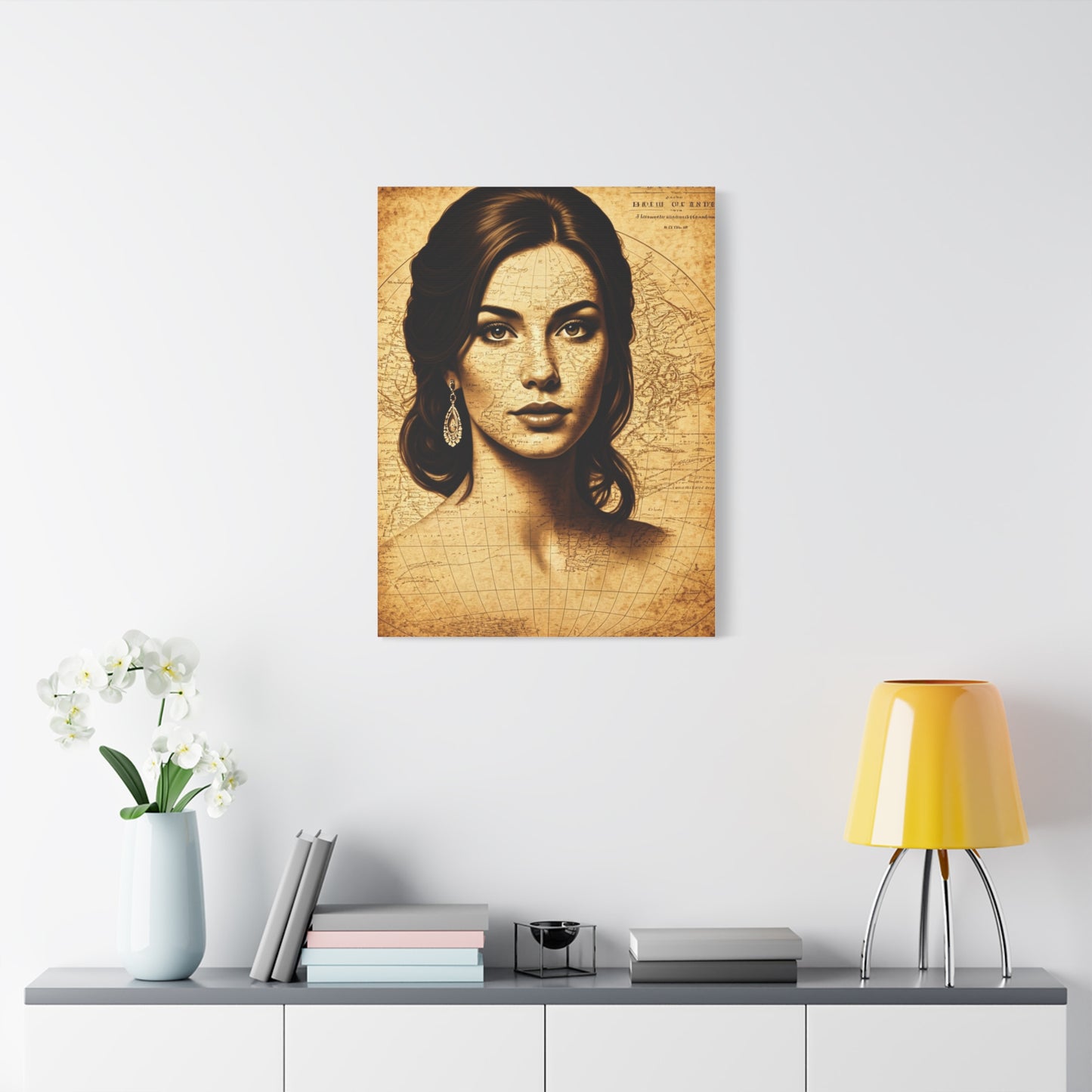 Minimal Black Silhouette World Map Wall Art & Canvas Prints