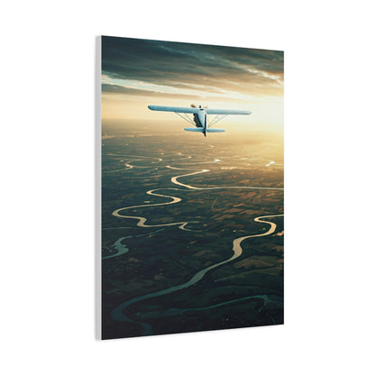 Golden River Flight Horizon Wall Art & Canvas Prints