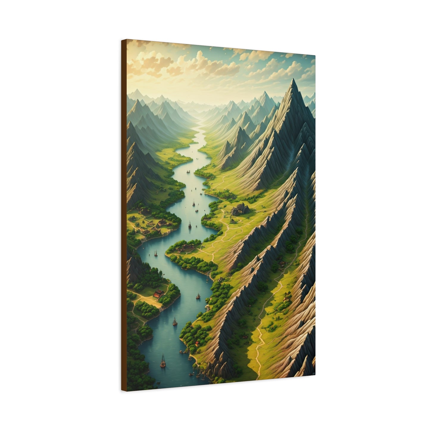 Mountain River Valley Wall Art & Canvas Prints