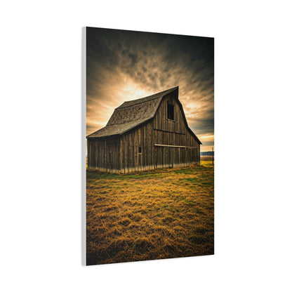 Golden Field Weathered Barn Wall Art & Canvas Prints