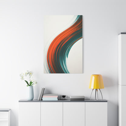 Curved Ember Flow Abstract Wall Art & Canvas Prints