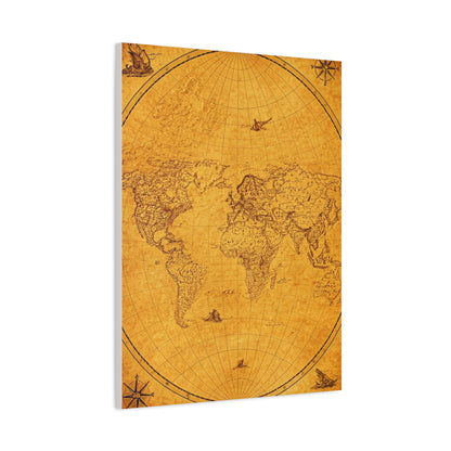 Classic Oval World Explorer Map Wall Art & Canvas Prints
