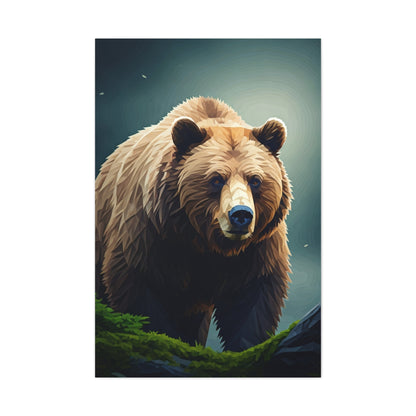 Golden-Toned Bear Portrait Wall Art & Canvas Prints