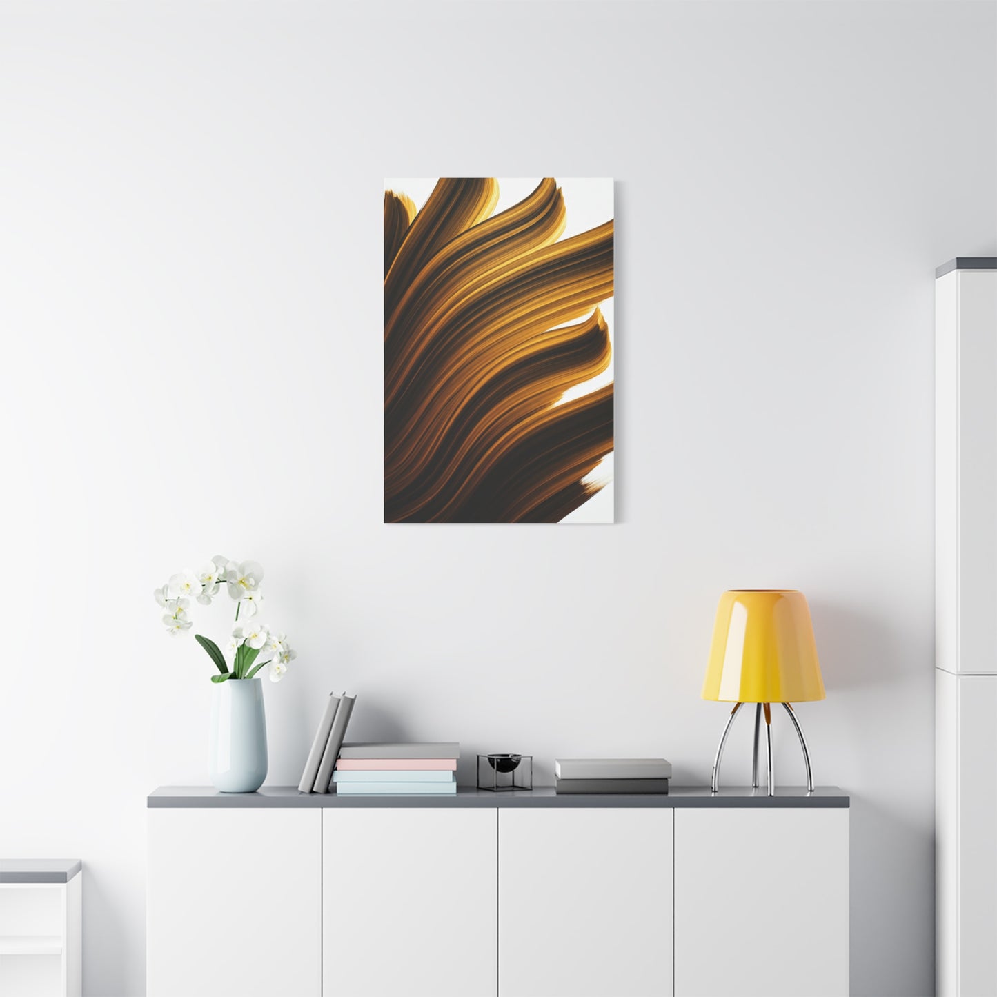 Golden Flux Motion Abstract Wall Art & Canvas Prints