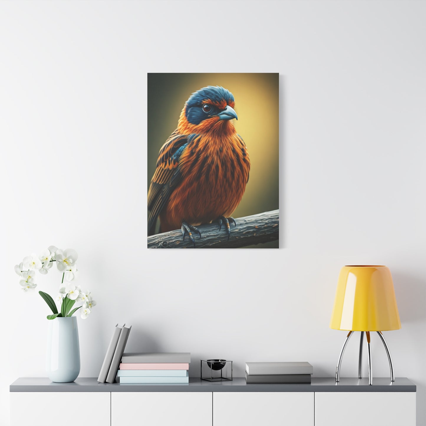 Golden Chest Songbird Portrait Wall Art & Canvas Prints