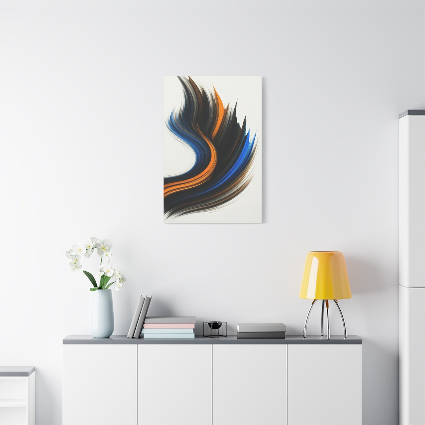 Blue and Gold Flow Abstract Wall Art & Canvas Prints