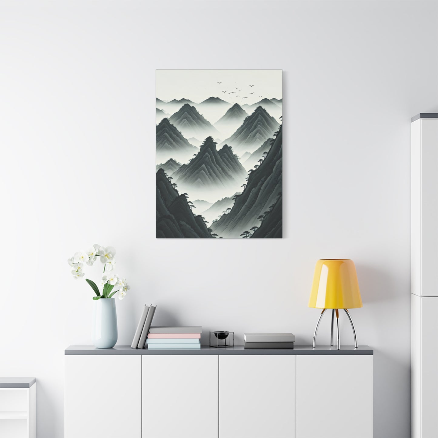 Whispering Peaks Mist Wall Art & Canvas Prints