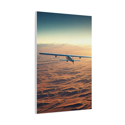 Desert Horizon Aircraft Journey Wall Art & Canvas Prints