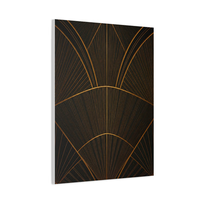 Minimal Gold Fan Geometry Wall Art & Canvas Prints