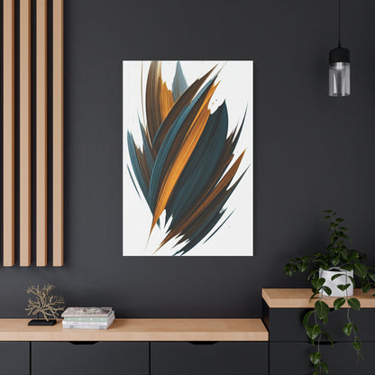 Teal Ember Surge Abstract Wall Art & Canvas Prints