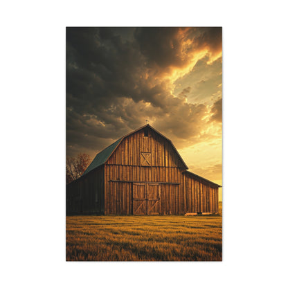 Barn Interior Wooden Floor Glow Wall Art & Canvas Prints