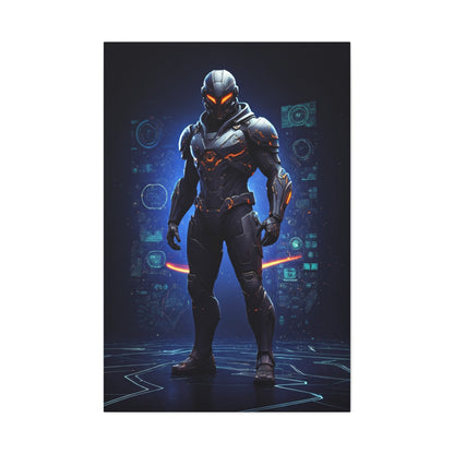 Futuristic Armored Sentinel Wall Art & Canvas Prints