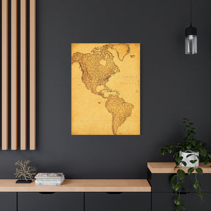 Decorative Double Hemisphere World Map Wall Art & Canvas Prints