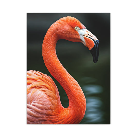 Elegant Pink Flamingo Portrait Wall Art & Canvas Prints