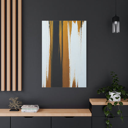 Vertical Gold and Black Abstract Wall Art & Canvas Prints