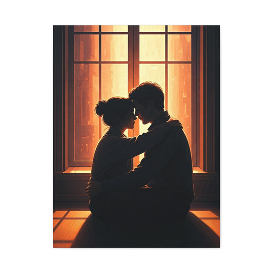 Quiet Embrace by Sunlit Window Wall Art & Canvas Prints