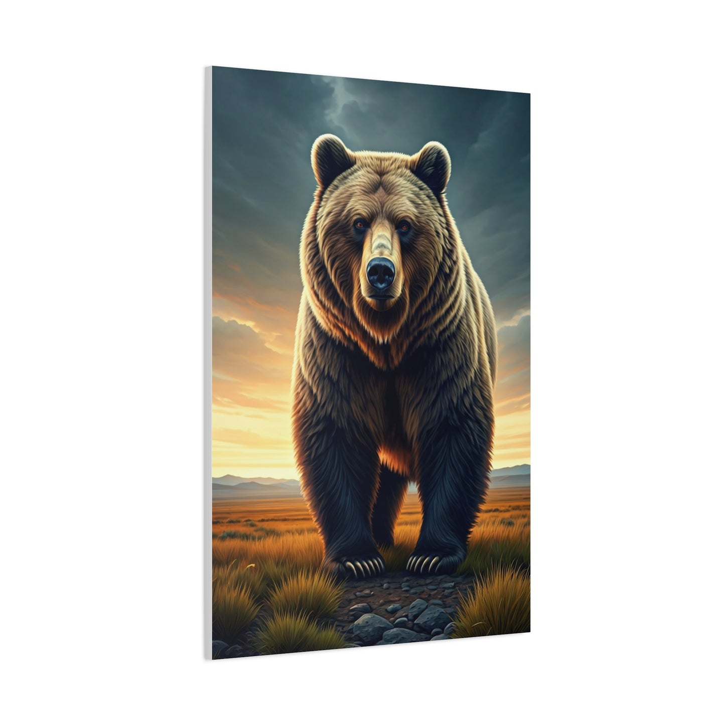Golden Sunset Bear Landscape Wall Art & Canvas Prints