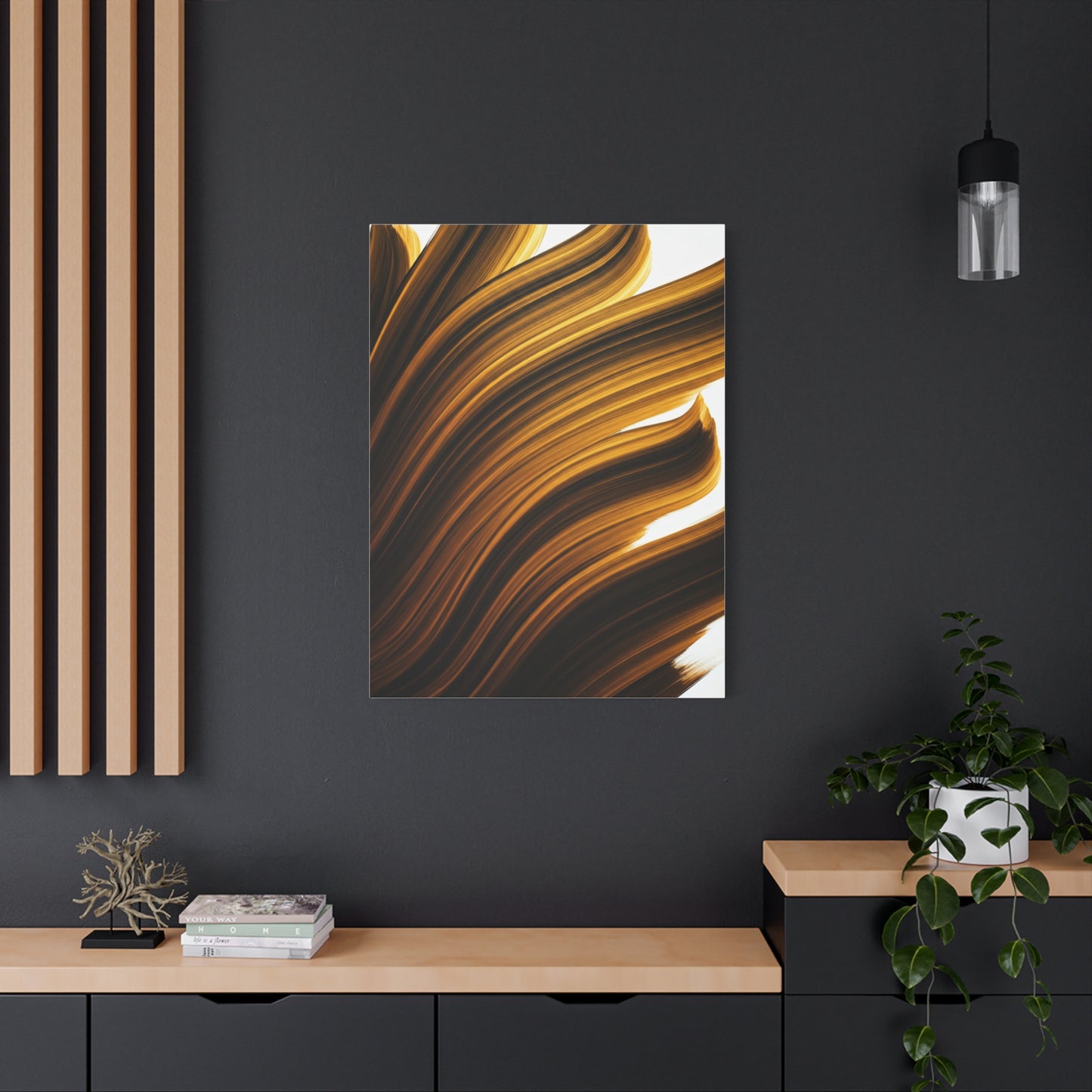 Golden Flux Motion Abstract Wall Art & Canvas Prints