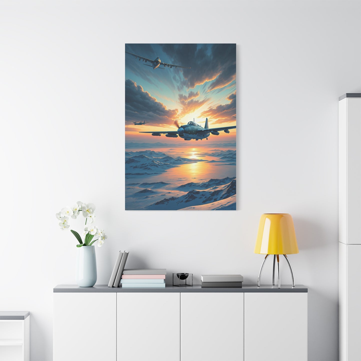 Dawn Jet Breakthrough Over the Clouds Wall Art & Canvas Prints