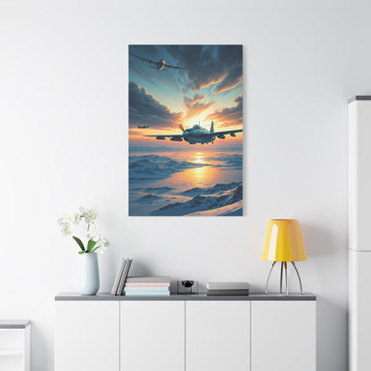 Dawn Jet Breakthrough Over the Clouds Wall Art & Canvas Prints