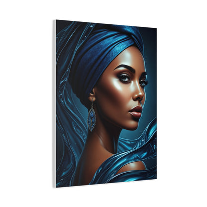 Blue Silk Elegance Portrait Wall Art & Canvas Prints