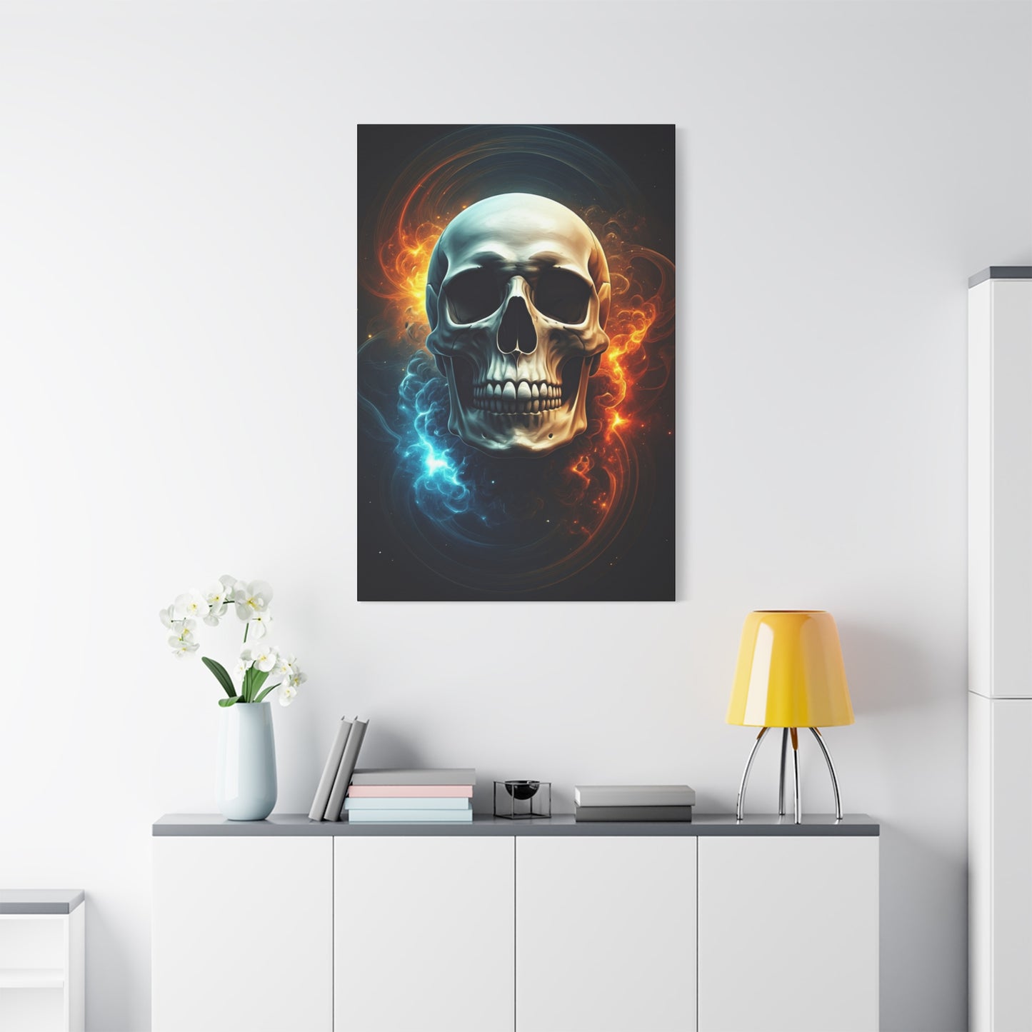 Elemental Duality Skull Wall Art & Canvas Prints