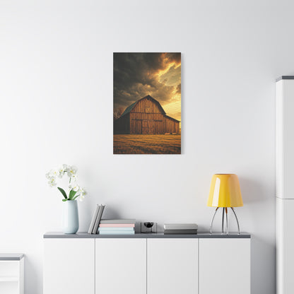 Barn Interior Wooden Floor Glow Wall Art & Canvas Prints