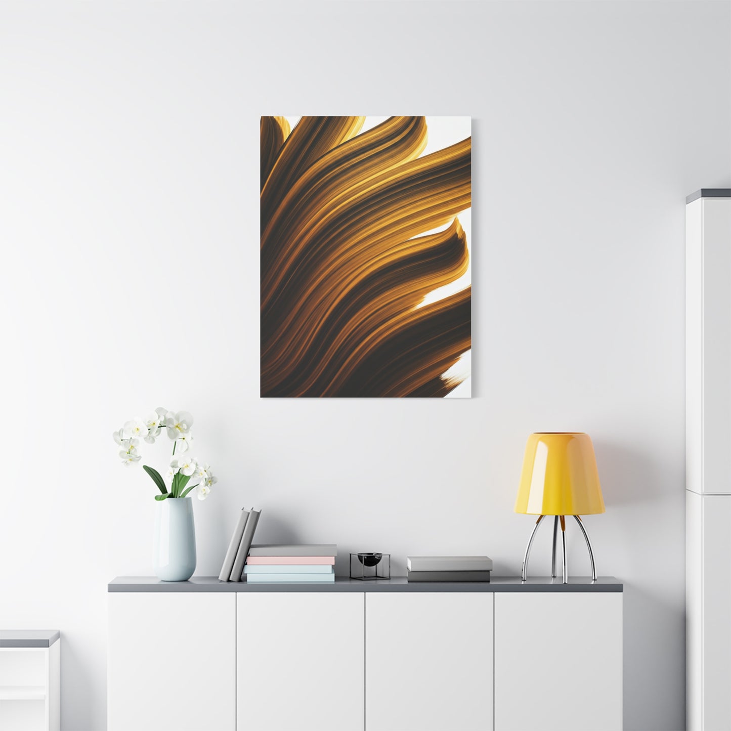 Golden Flux Motion Abstract Wall Art & Canvas Prints