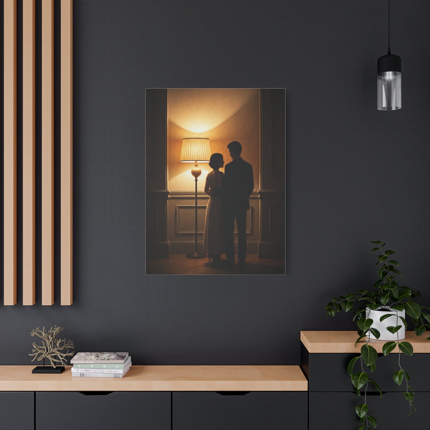 Golden Glow Embrace Interior Wall Art & Canvas Prints