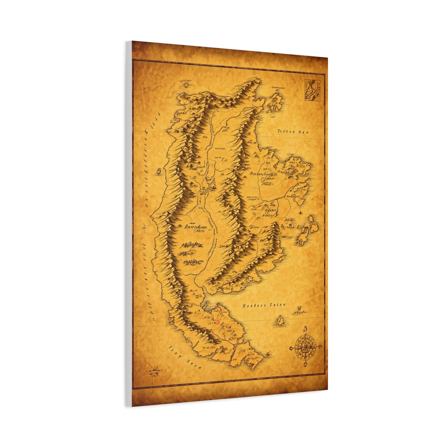 Desert Horizon World Map Adventure Wall Art & Canvas Prints
