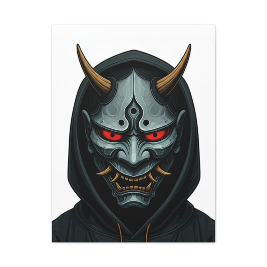 Hooded Demon Mask Wall Art & Canvas Prints