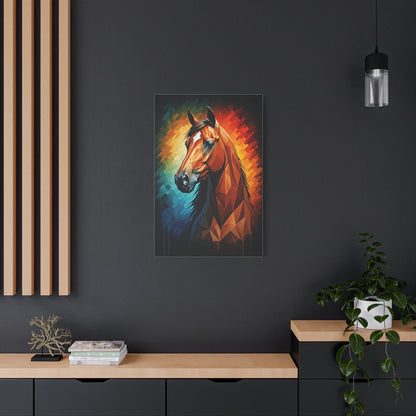 Geometric Spectrum Horse Portrait Wall Art & Canvas Prints