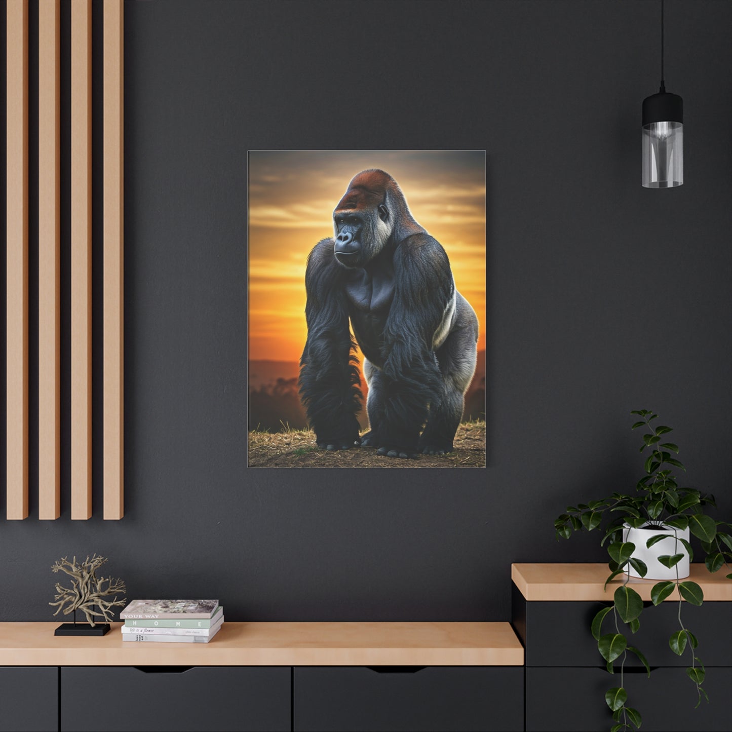 Majestic Gorilla Strength Portrait Wall Art & Canvas Prints