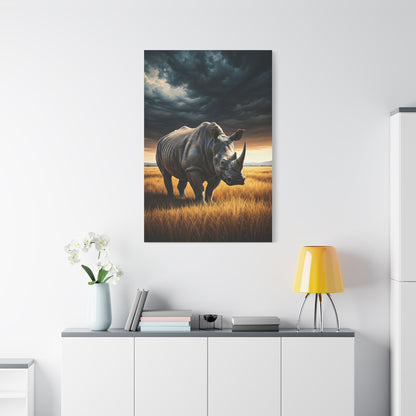 Rhino Guardian Under Stormy Skies Wall Art & Canvas Prints
