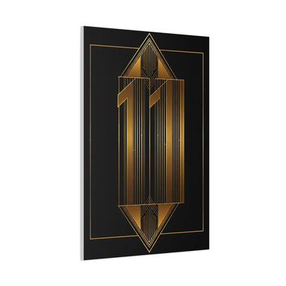 Art Deco Eleven Luxe Number Wall Art & Canvas Prints