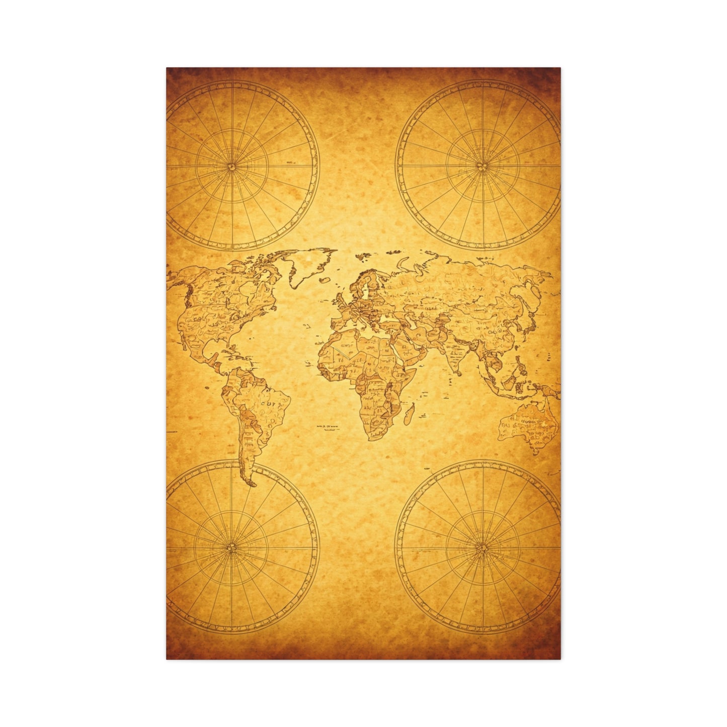 Golden Compass Mandala Wall Art & Canvas Prints