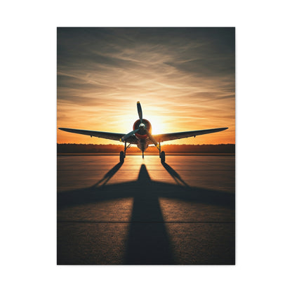 Golden Horizon Propeller Flight Wall Art & Canvas Prints