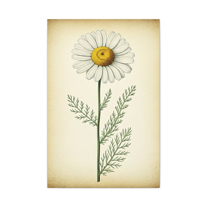 Chamomile Flower Herbal Illustration Wall Art & Canvas Prints