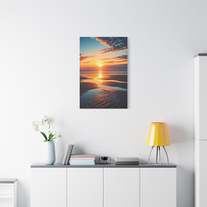 Golden Tide Reflection Sunset Wall Art & Canvas Prints
